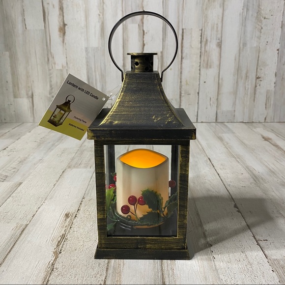 Vintage Rustic LED Christmas Lantern Set of 2 - Picture 9 of 9